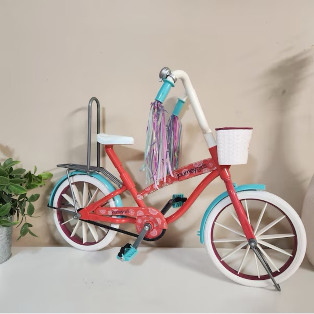 Red and Blue Doll Bicycle with Basket